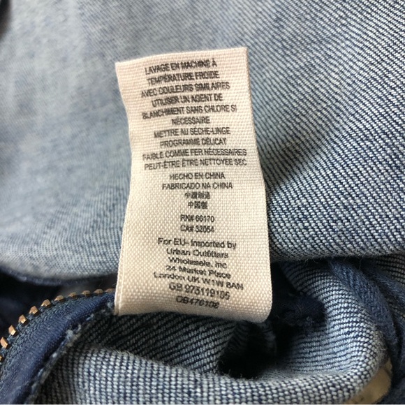 Free People Hearts on Fire Black Denim Open Back Halterall Jumpsuit size 2 - Picture 13 of 14